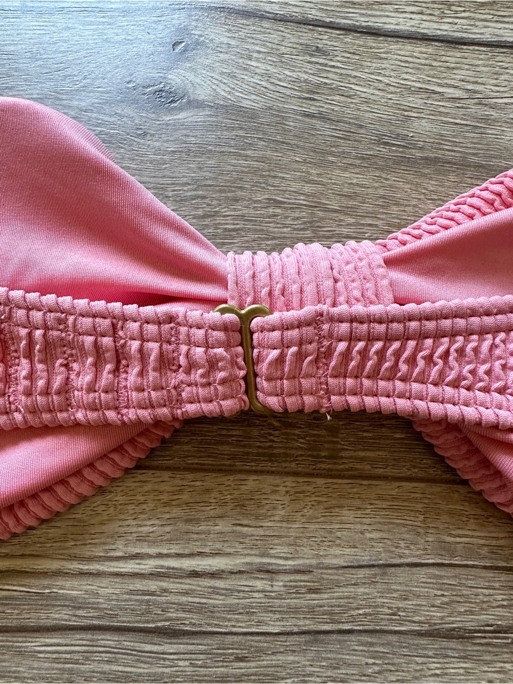 Pink Ribbed Bandeau Top - Picture 5 of 7